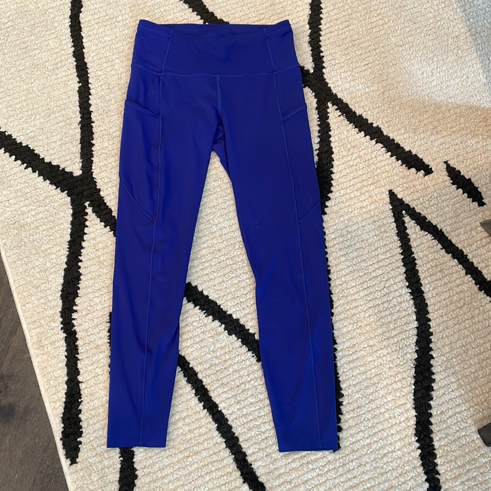 Lululemon Fast and free high rise tight 25 inch larkspur blue